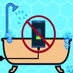Décès multiples dus à un téléphone en charge dans une salle de bain